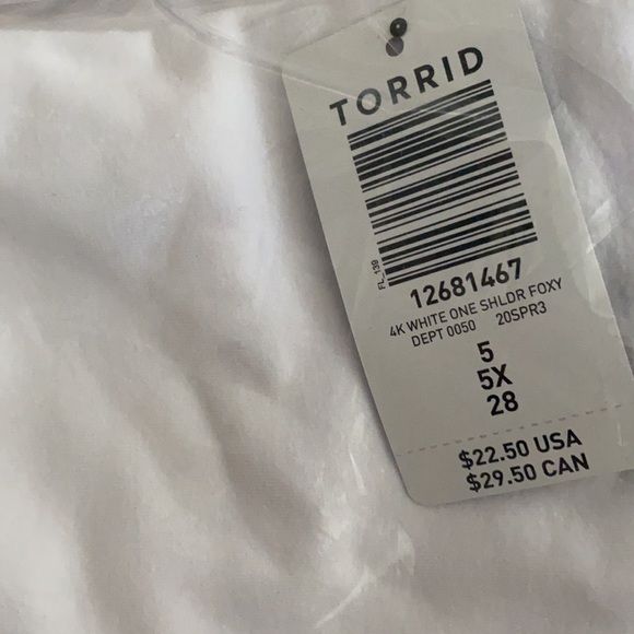NWT TORRID Foxy One Shoulder Tank - Picture 7 of 8